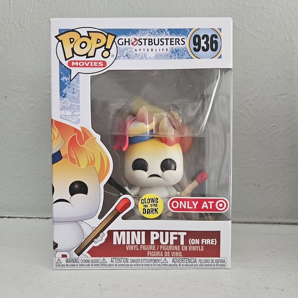 New In Box- Funko Pop! Movies Ghostbusters: Afterlife Mini Puft (On Fire) #936